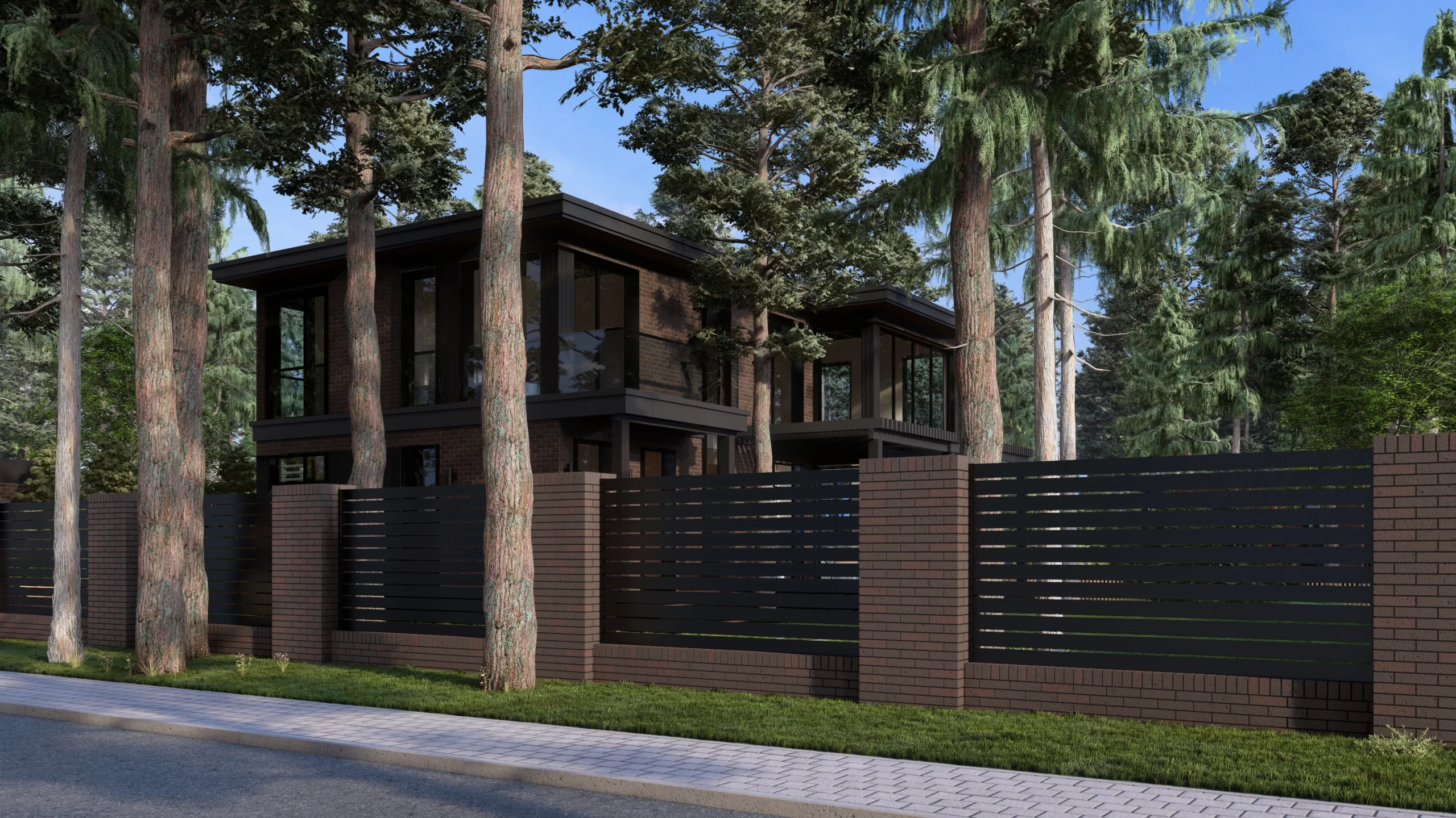 Заборы в стиле Hi-Tech: Симбиоз Минимализма, Технологий и Эстетики